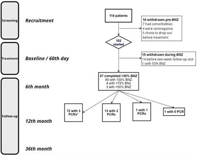 Parasitemia and antibody response to benznidazole treatment in a cohort of patients with chronic Chagas disease